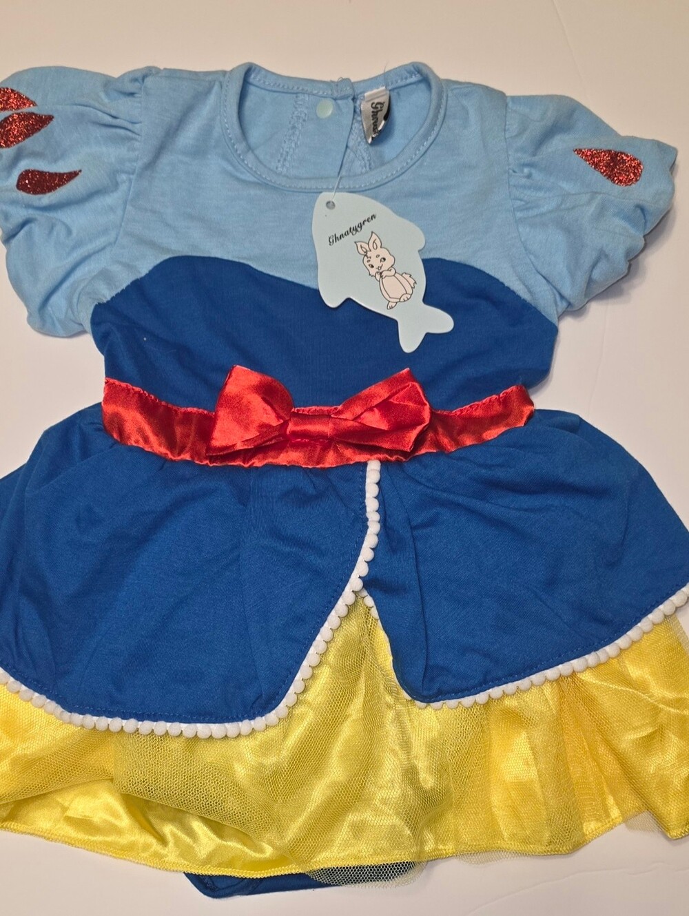 Snow White Dress with Red Bow